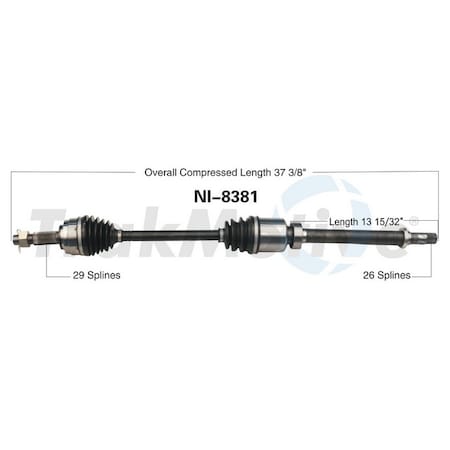 Surtrack Axle Cv Axle Shaft, Ni-8381 NI-8381